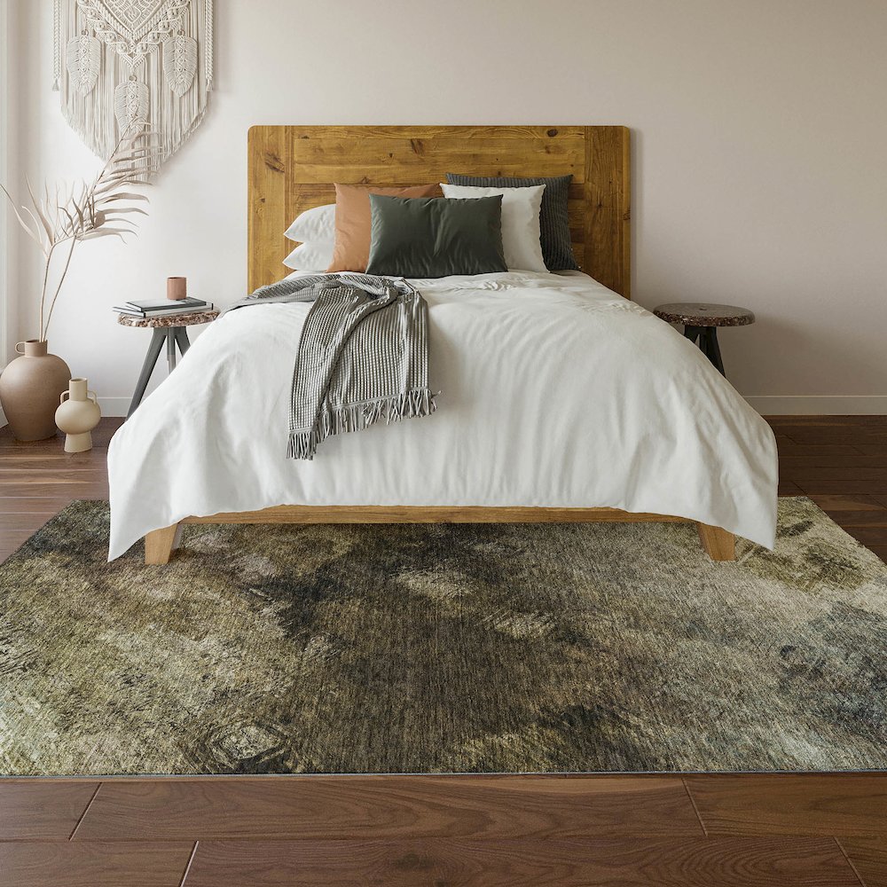 Premium Machine Washable Mayfield  Chocolate 3' x 5' Rug. Picture 6