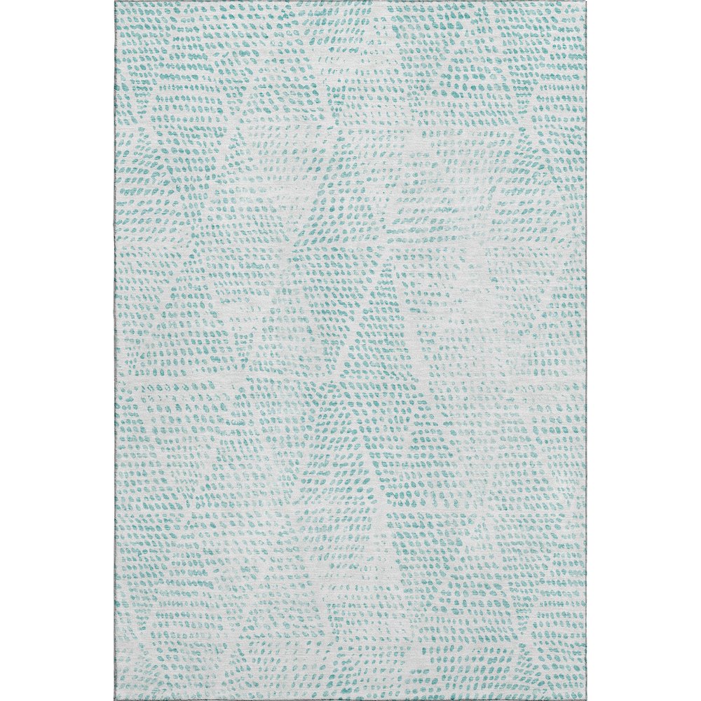 Premium Machine Washable Mayfield  Aqua 3' x 5' Rug. Picture 1