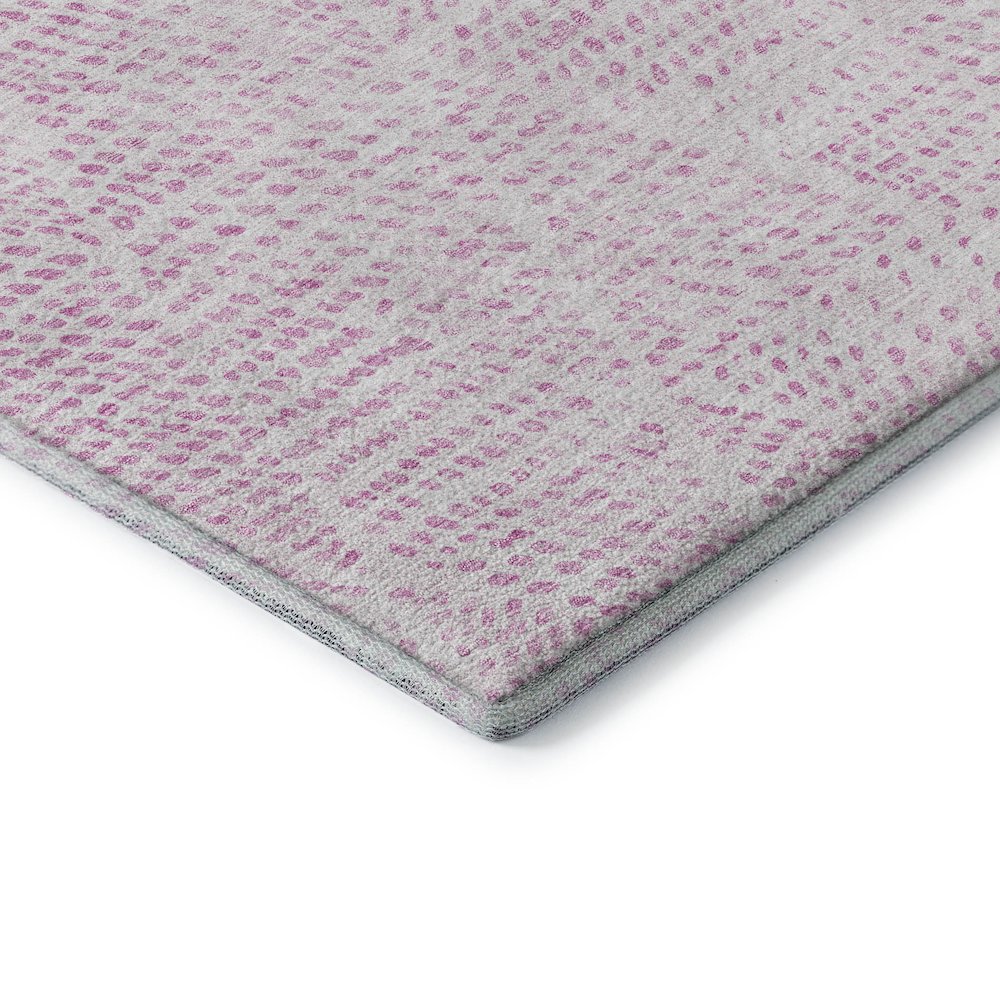 Premium Machine Washable Mayfield  Pink 2'3" x 7'6" Runner Rug. Picture 3