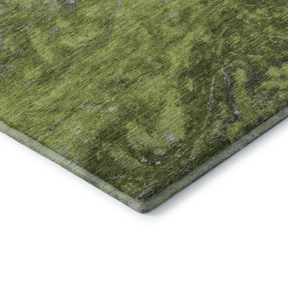 Premium Machine Washable Mayfield  Green 2'3" x 7'6" Runner Rug. Picture 3