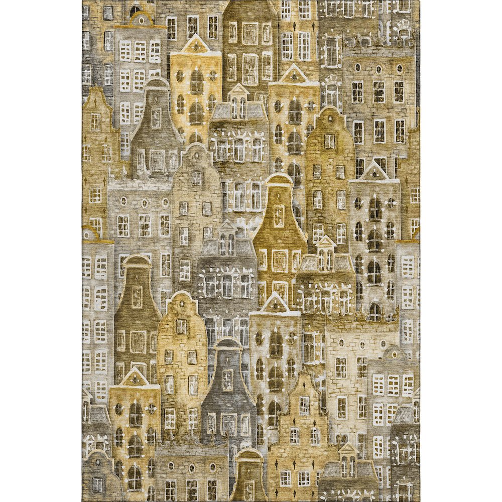 Premium Machine Washable Mayfield  Brown 3' x 5' Rug. Picture 1