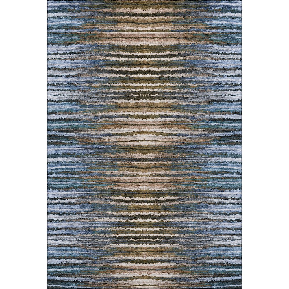 Premium Machine Washable Mayfield  Blue 3' x 5' Rug. Picture 1