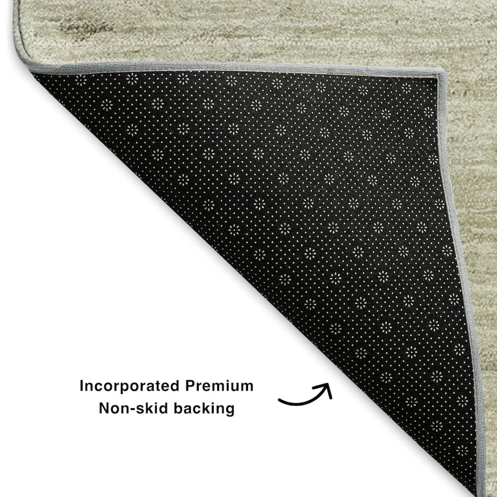 Premium Machine Washable Mayfield  Taupe 2'3" x 7'6" Runner Rug. Picture 2