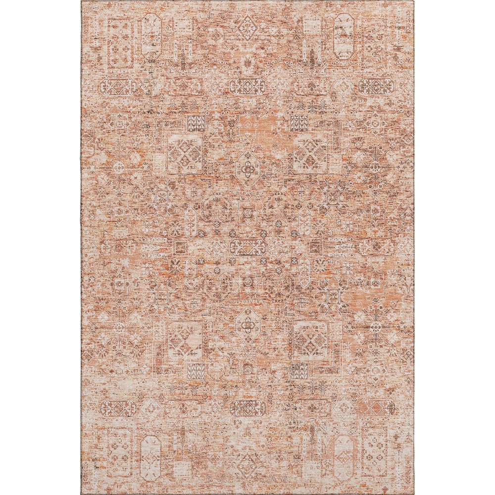 Premium Machine Washable Mayfield  Salmon 3' x 5' Rug. Picture 1