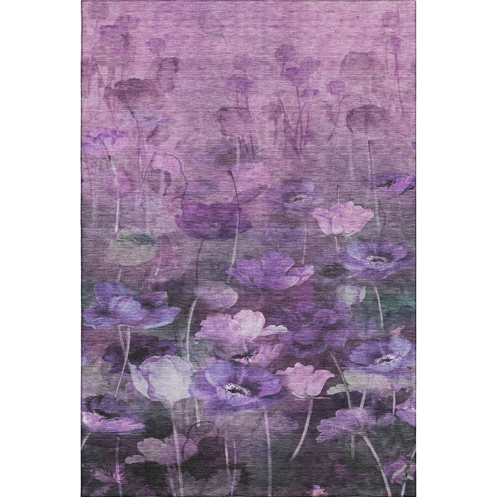 Premium Machine Washable Mayfield  Purple 3' x 5' Rug. Picture 1