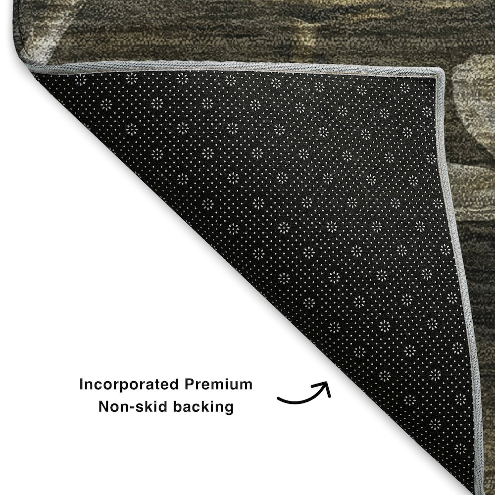 Premium Machine Washable Mayfield  Taupe 2'3" x 7'6" Runner Rug. Picture 2
