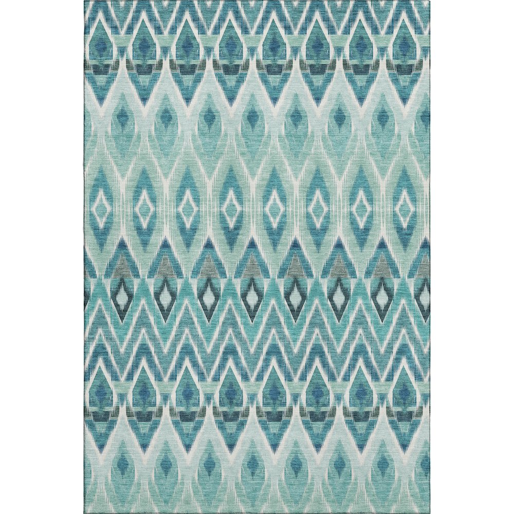 Premium Machine Washable Mayfield  Teal 3' x 5' Rug. Picture 1