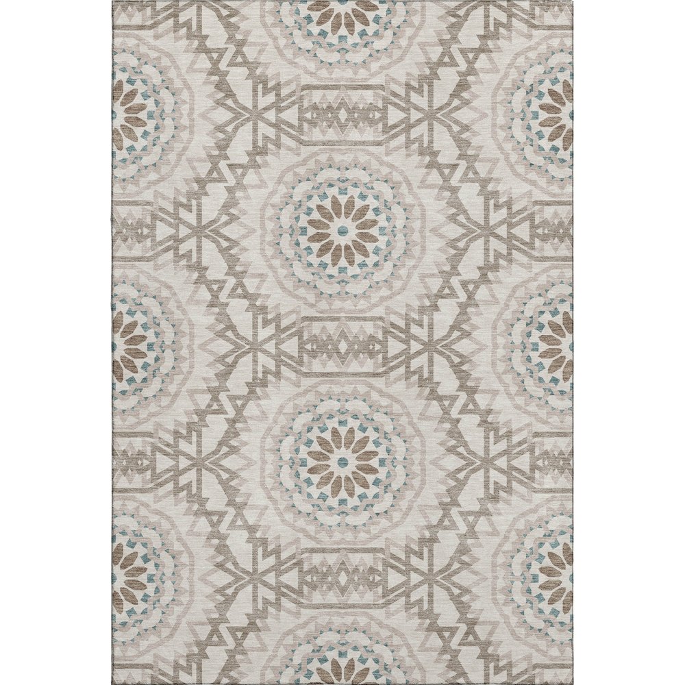 Premium Machine Washable Mayfield  Beige 3' x 5' Rug. Picture 1