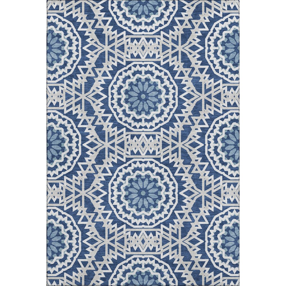 Premium Machine Washable Mayfield  Navy 3' x 5' Rug. Picture 1