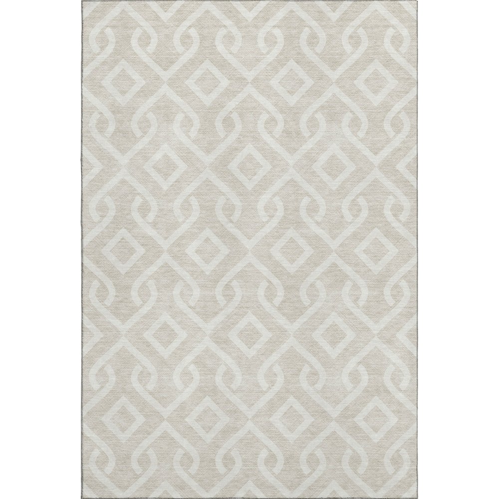 Premium Machine Washable Mayfield  Beige 3' x 5' Rug. Picture 1