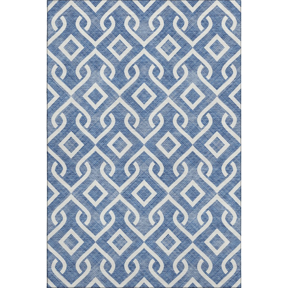 Premium Machine Washable Mayfield  Blue 3' x 5' Rug. Picture 1
