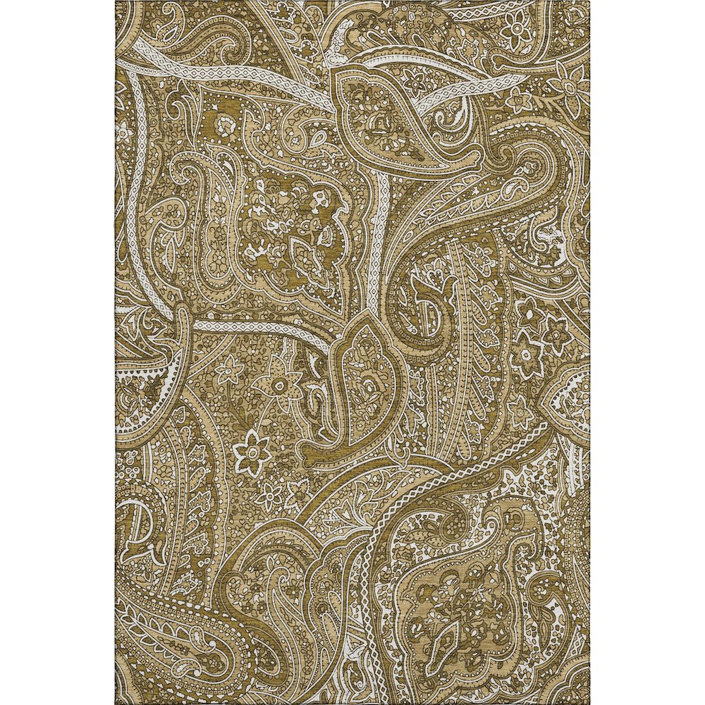 Premium Machine Washable Mayfield  Brown 3' x 5' Rug. Picture 1