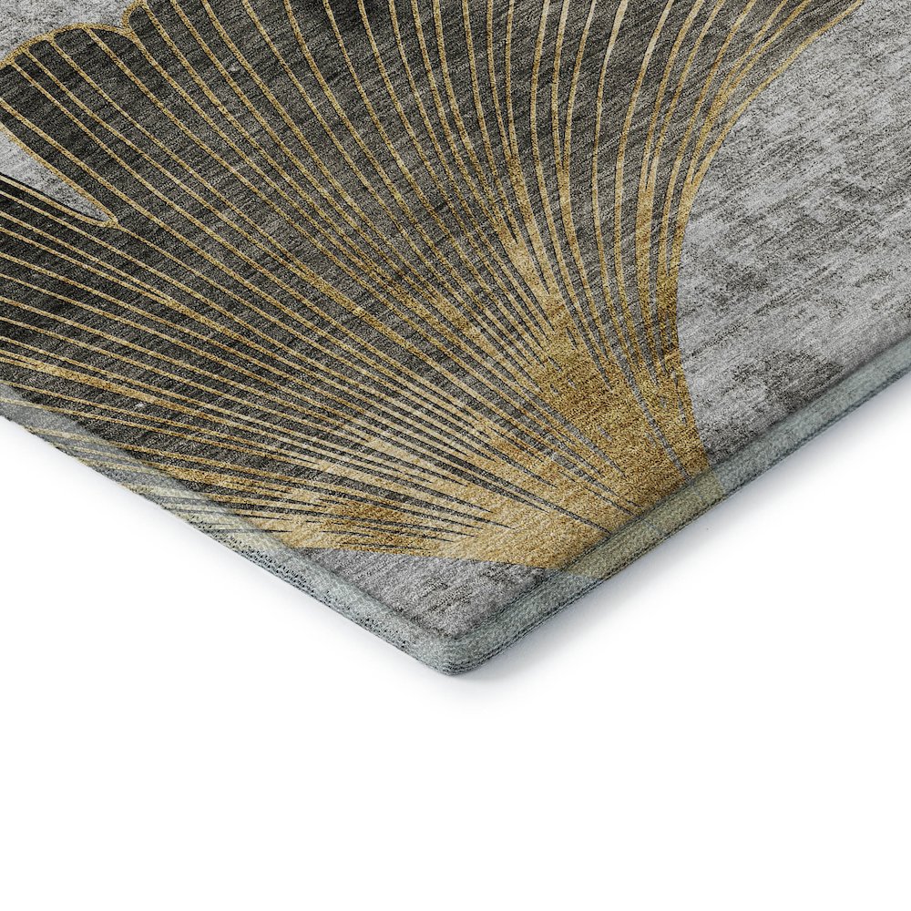 Premium Machine Washable Mayfield  Gray 2'3" x 7'6" Runner Rug. Picture 3