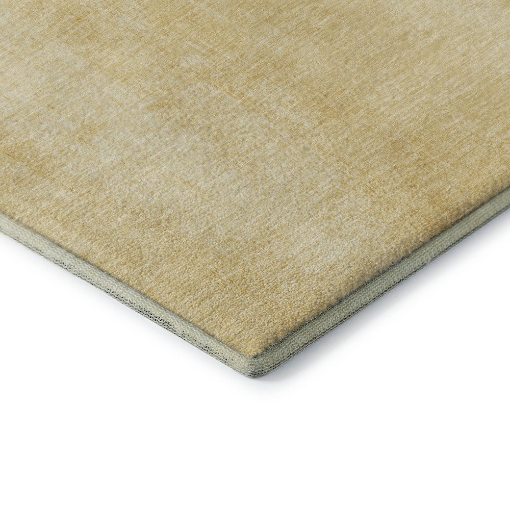 Premium Machine Washable Mayfield  Gold 2'3" x 7'6" Runner Rug. Picture 3