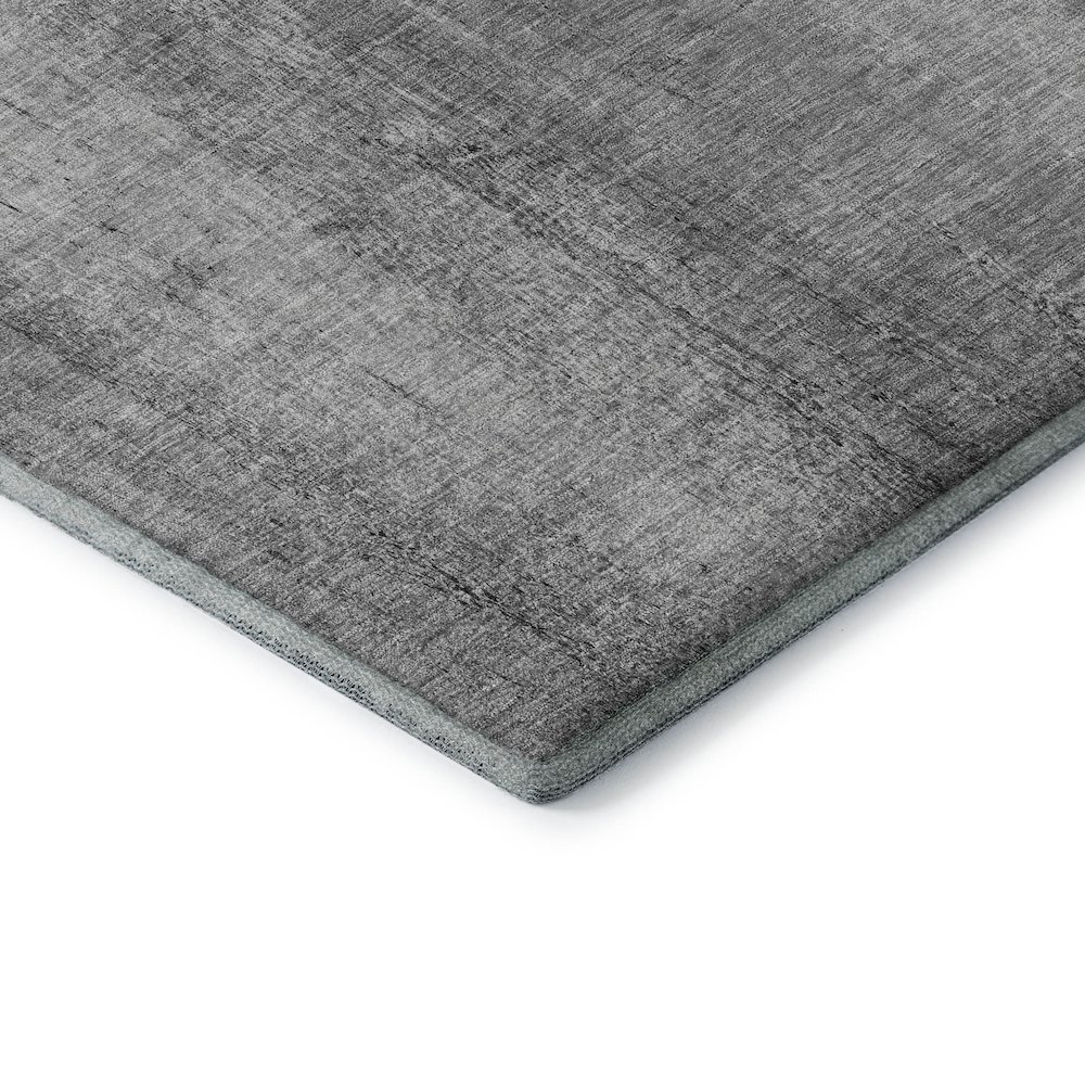 Premium Machine Washable Mayfield  Gray 2'3" x 7'6" Runner Rug. Picture 3