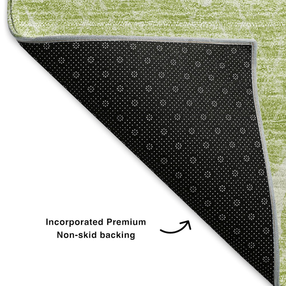 Premium Machine Washable Mayfield  Aloe 2'3" x 7'6" Runner Rug. Picture 2