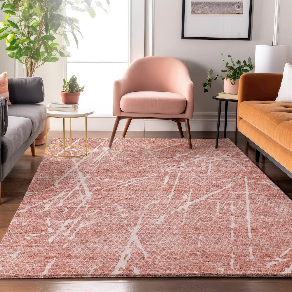 Premium Machine Washable Mayfield  Blush 3' x 5' Rug. Picture 5