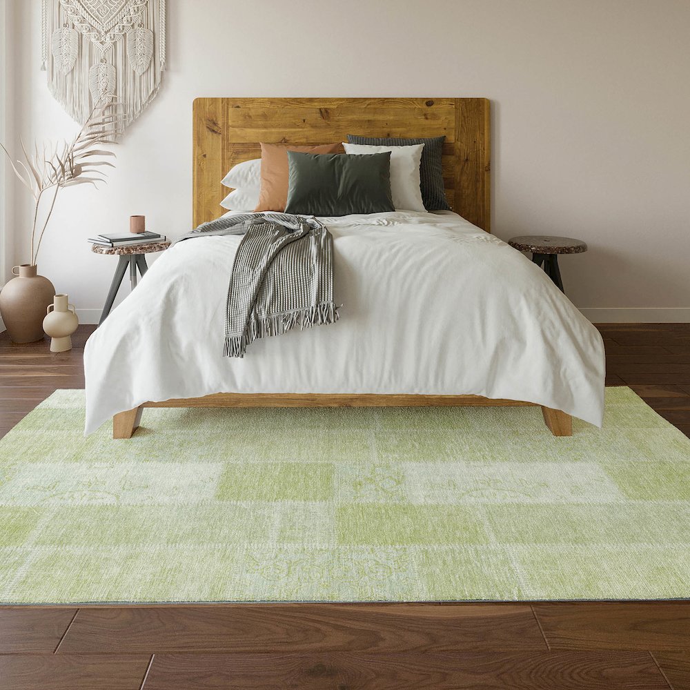 Premium Machine Washable Mayfield  Aloe 3' x 5' Rug. Picture 6