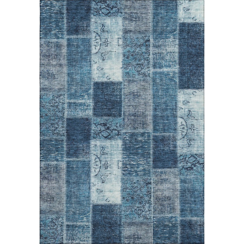 Premium Machine Washable Mayfield  Blue 3' x 5' Rug. Picture 1