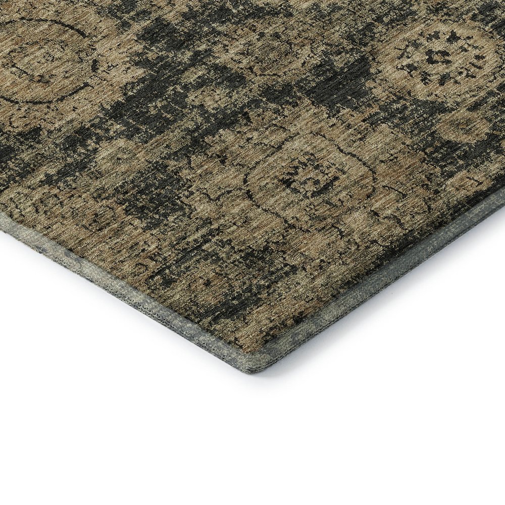 Premium Machine Washable Mayfield  Charcoal 2'3" x 7'6" Runner Rug. Picture 3