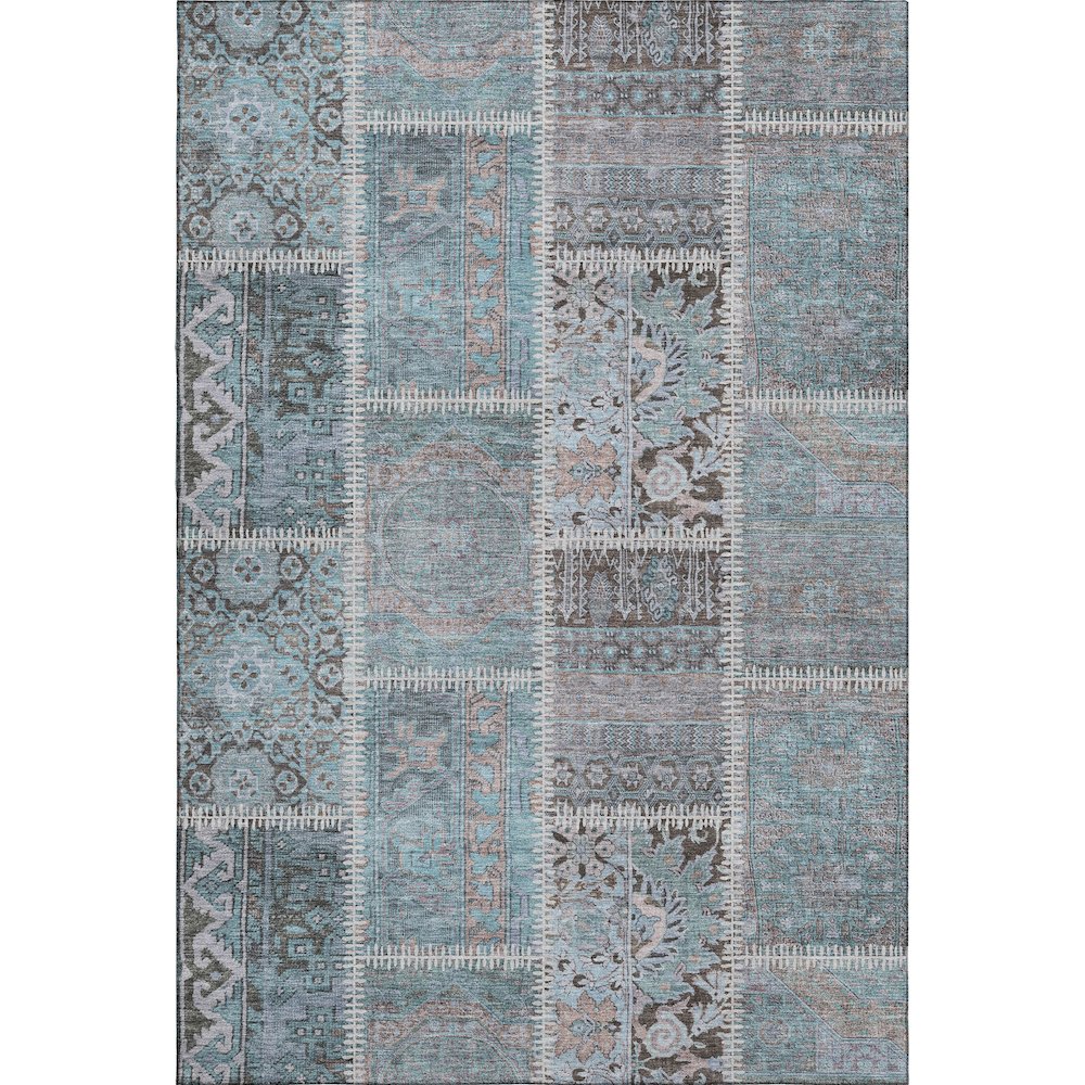 Premium Machine Washable Mayfield  Teal 3' x 5' Rug. Picture 1