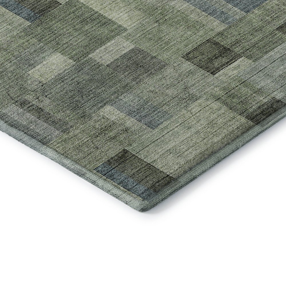 Premium Machine Washable Mayfield  Green 2'3" x 7'6" Runner Rug. Picture 3