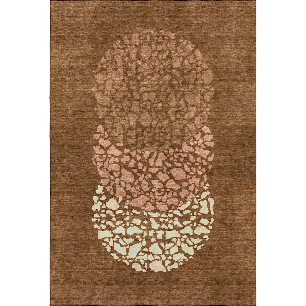 Premium Machine Washable Mayfield  Paprika 3' x 5' Rug. Picture 1