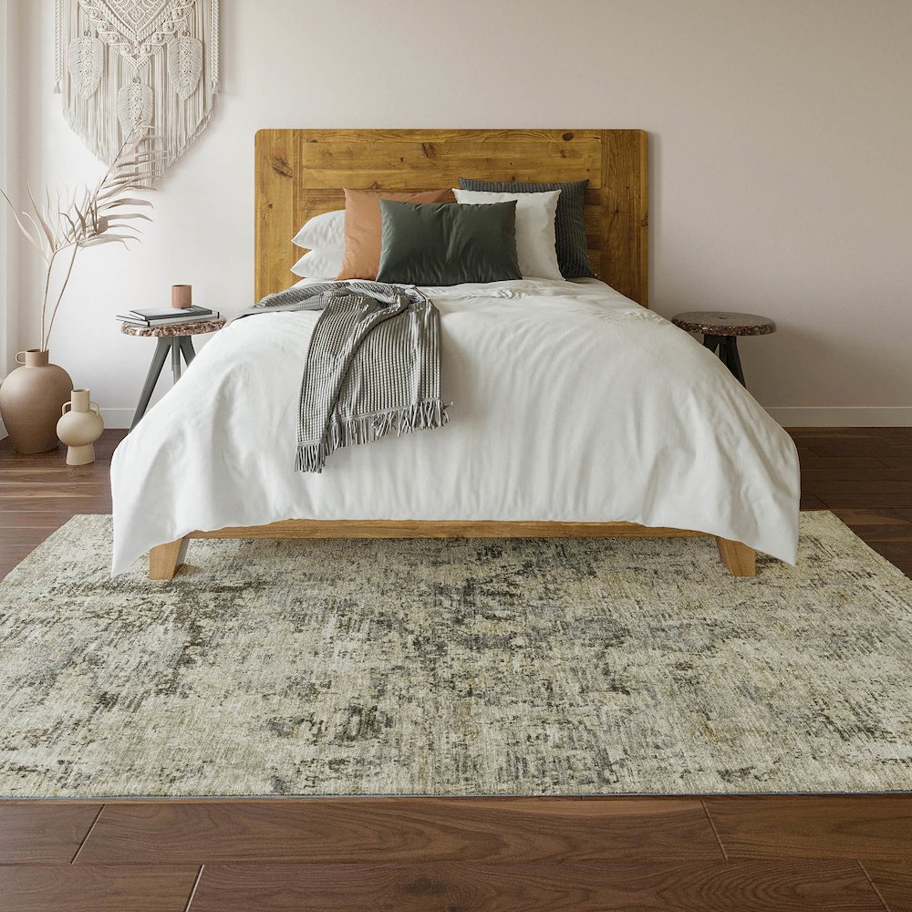 Premium Machine Washable Mayfield  Taupe 3' x 5' Rug. Picture 6