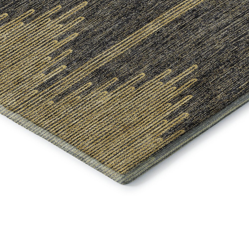 Premium Machine Washable Mayfield  Graphite 2'3" x 7'6" Runner Rug. Picture 3