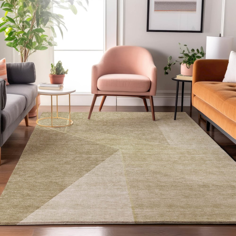 Premium Machine Washable Mayfield  Beige 3' x 5' Rug. Picture 5