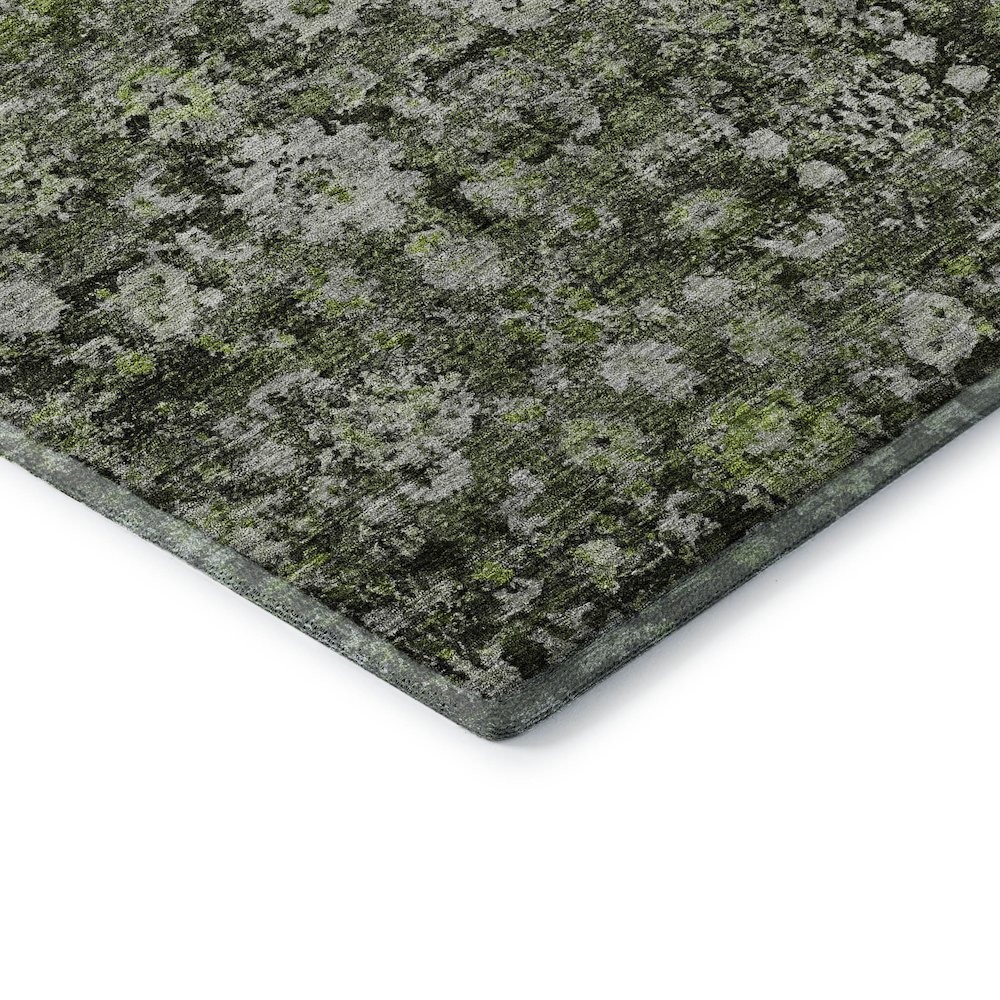 Premium Machine Washable Mayfield  Green 2'3" x 7'6" Runner Rug. Picture 3