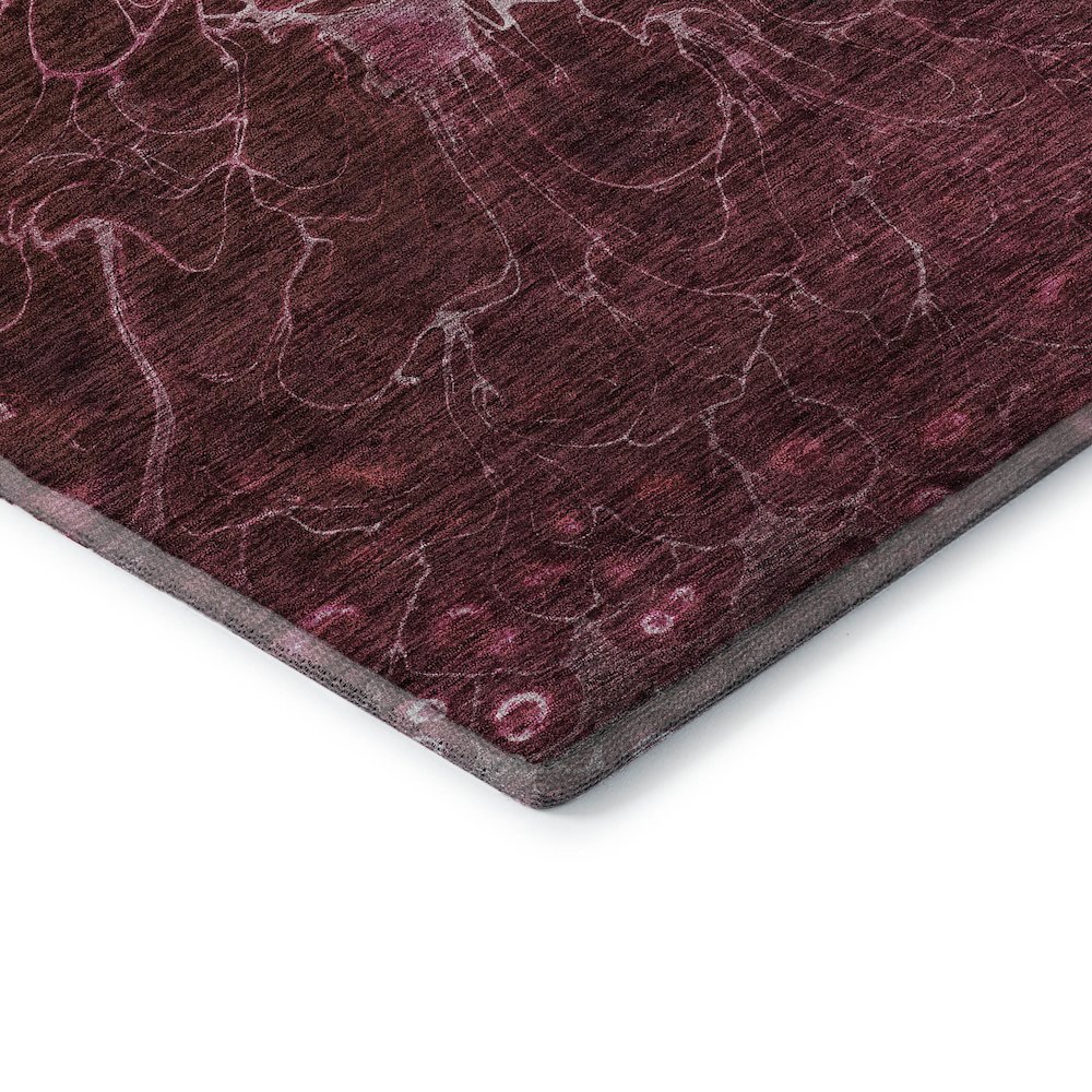 Premium Machine Washable Mayfield AMF652 Merlot 2'3" x 7'6" Runner Rug. Picture 3
