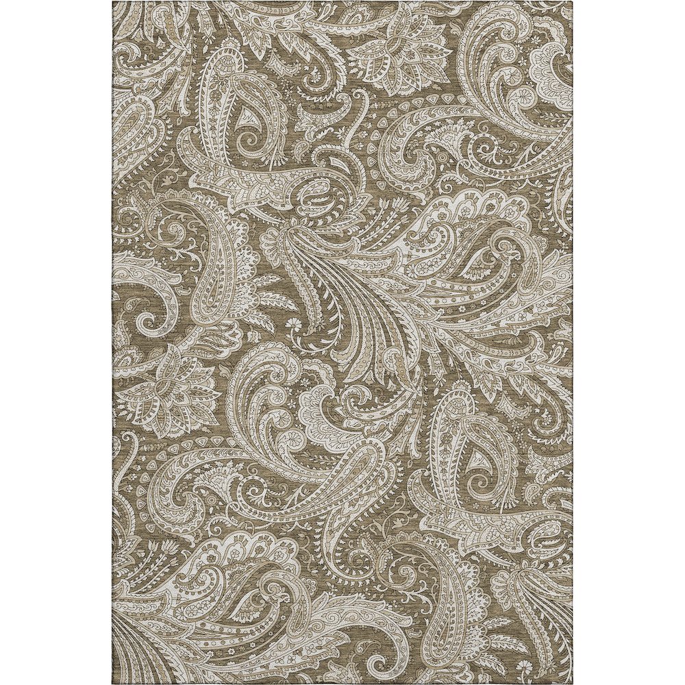 Premium Machine Washable Mayfield AMF654 Chocolate 3' x 5' Rug. Picture 1