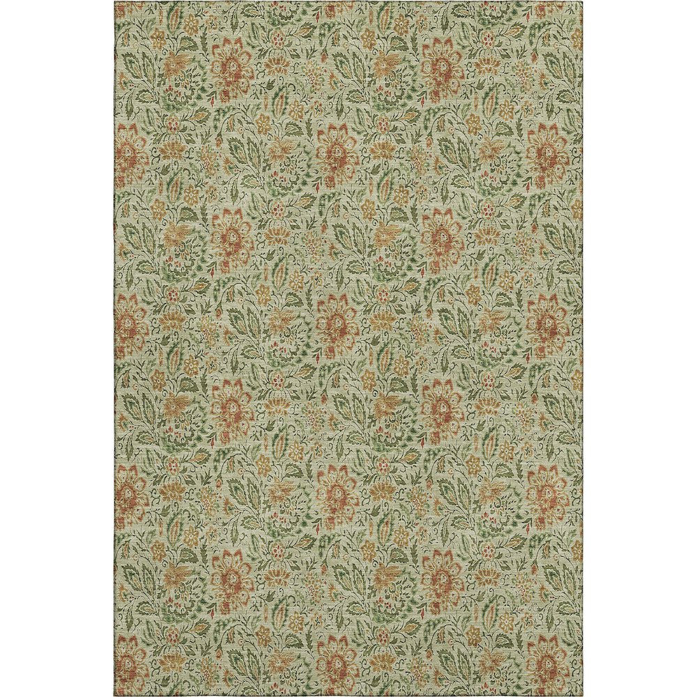 Premium Machine Washable Mayfield AMF660 Aloe 3' x 5' Rug. Picture 1