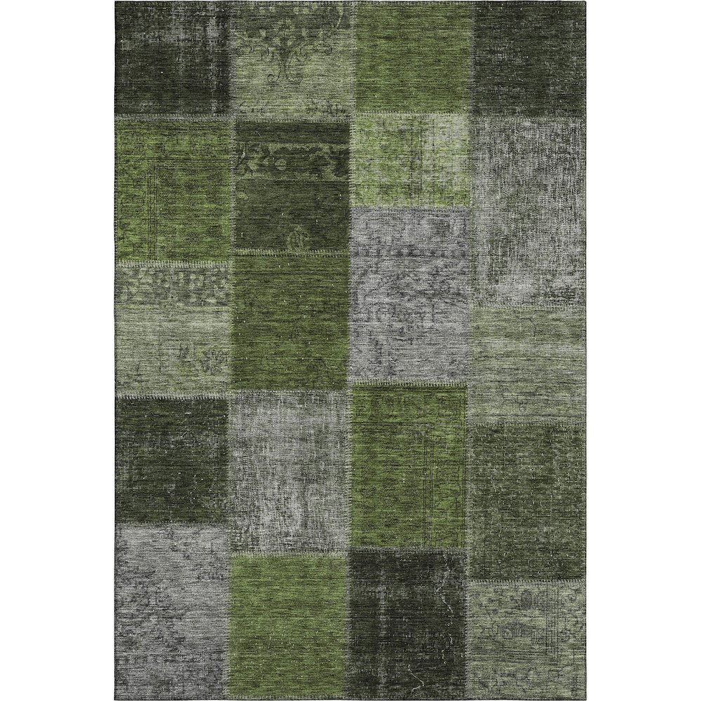 Premium Machine Washable Mayfield AMF663 Olive 3' x 5' Rug. Picture 1
