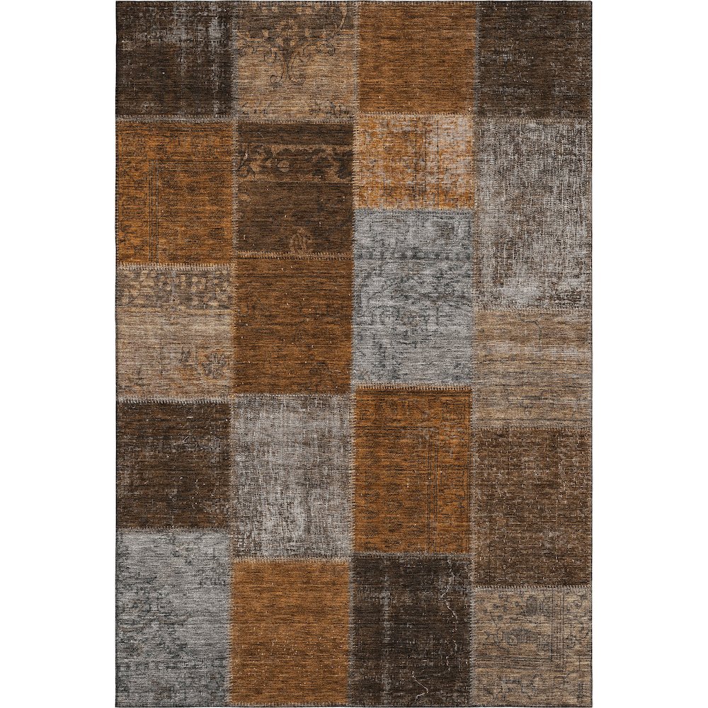 Premium Machine Washable Mayfield AMF663 Paprika 3' x 5' Rug. Picture 1
