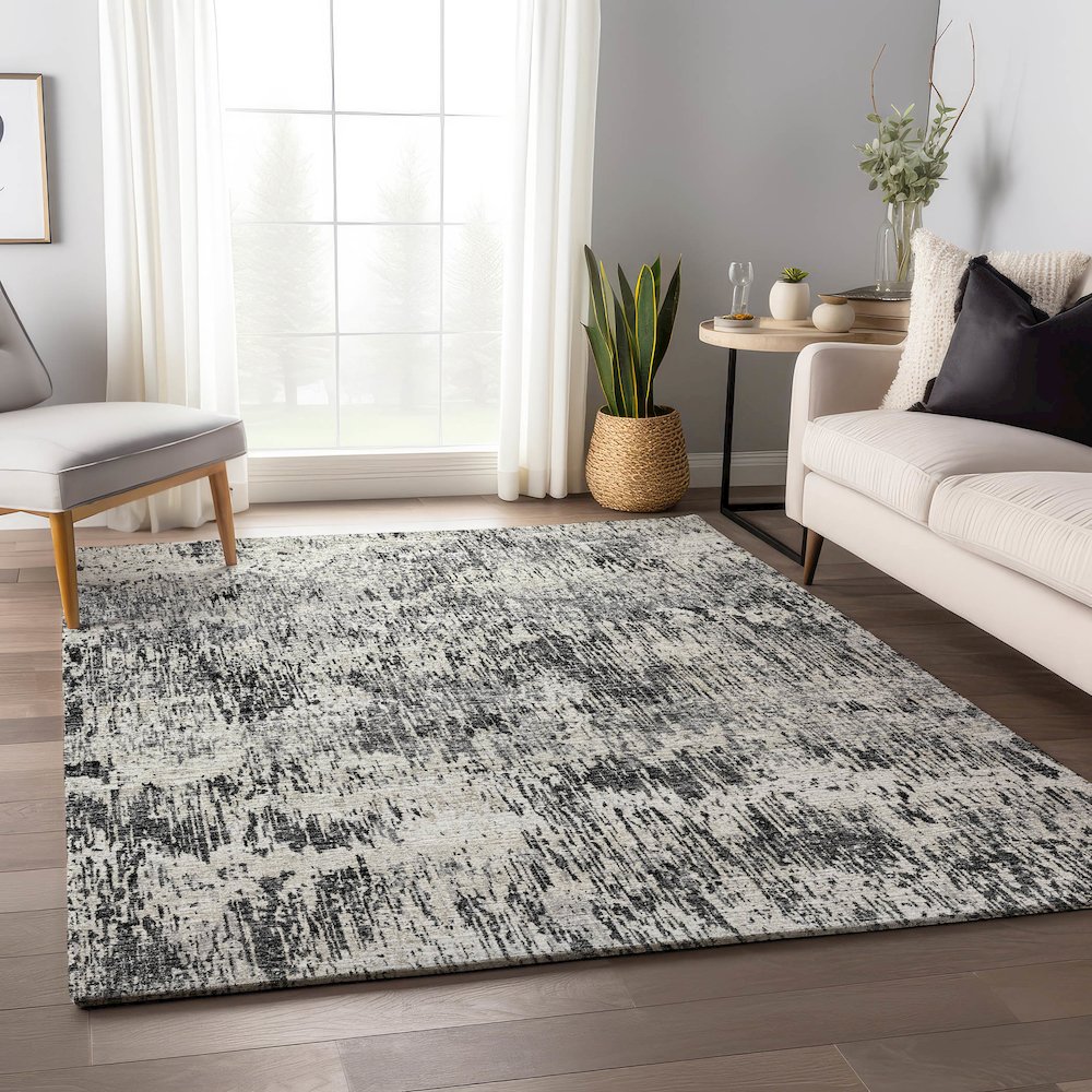 Premium Machine Washable Mayfield  Gray 3' x 5' Rug. Picture 5
