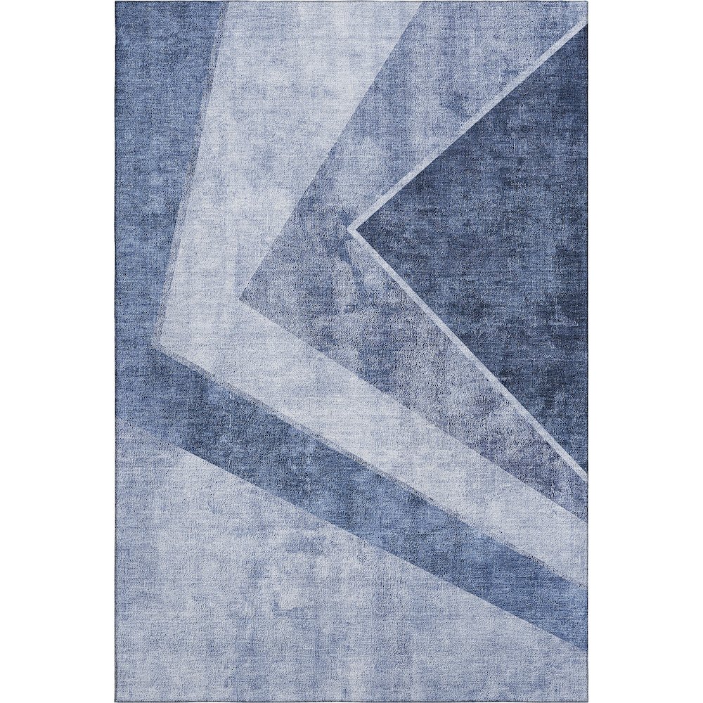 Premium Machine Washable Mayfield AMF671 Blue 3' x 5' Rug. Picture 1
