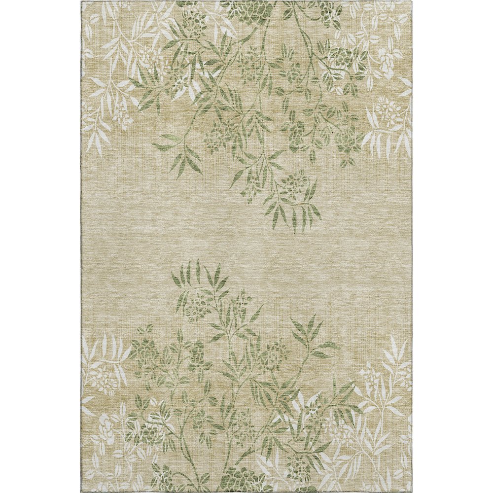 Premium Machine Washable Mayfield AMF673 Khaki 3' x 5' Rug. Picture 1