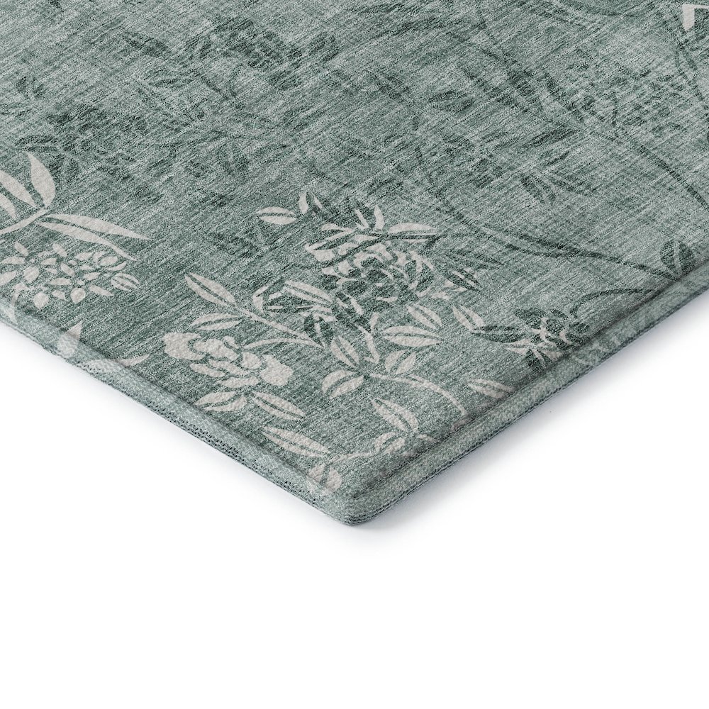 Premium Machine Washable Mayfield AMF673 Sage 2'3" x 7'6" Runner Rug. Picture 3