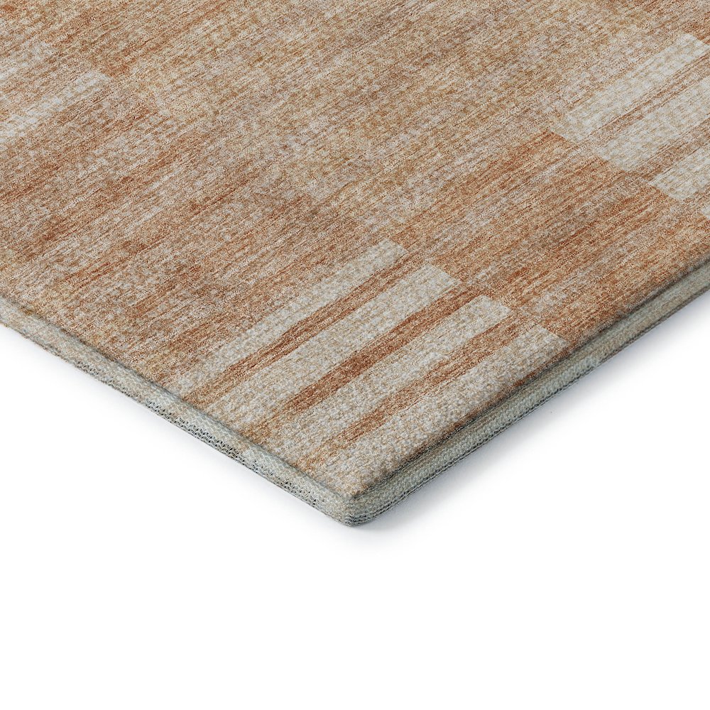 Premium Machine Washable Mayfield AMF686 Salmon 2'3" x 7'6" Runner Rug. Picture 3