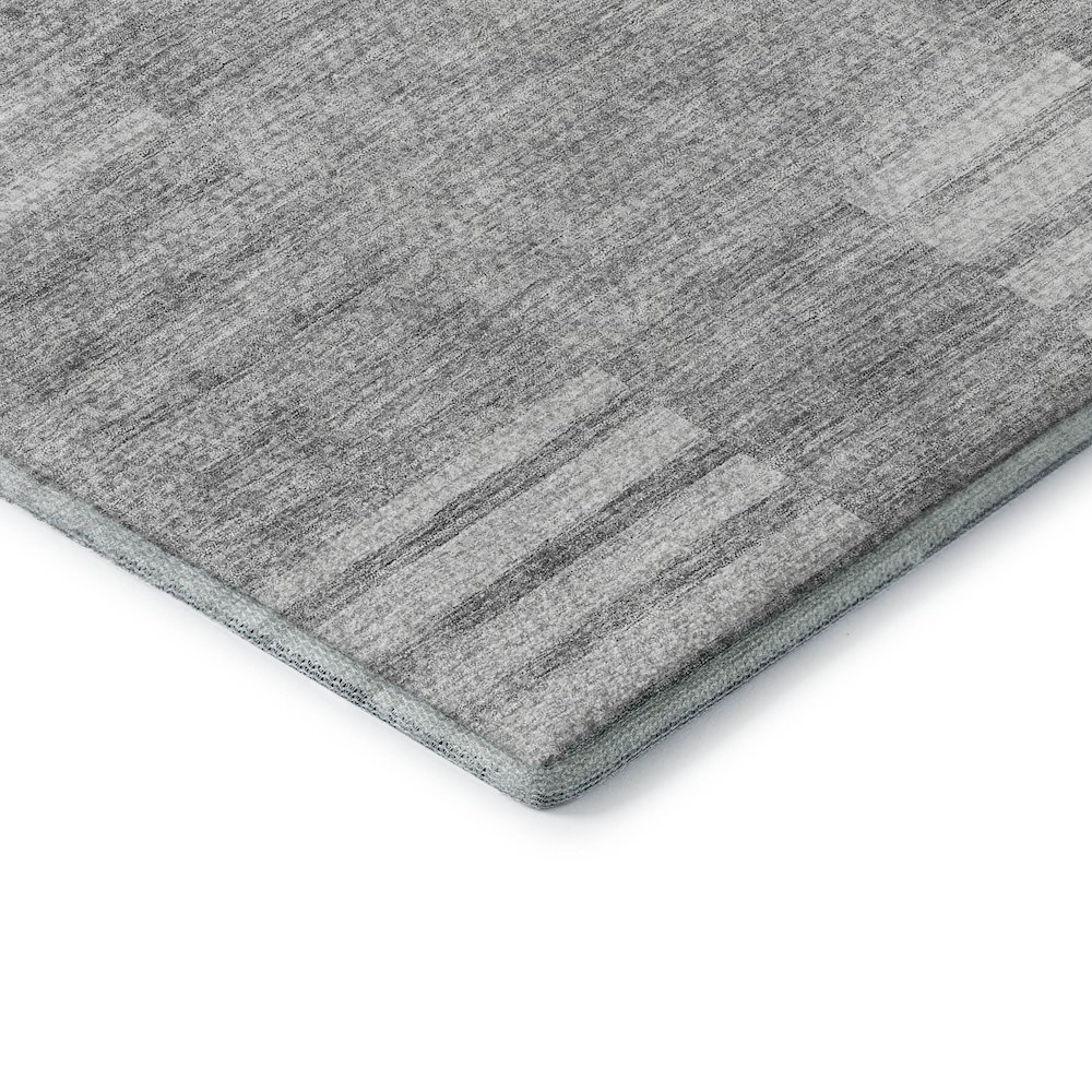 Premium Machine Washable Mayfield AMF686 Silver 2'3" x 7'6" Runner Rug. Picture 3