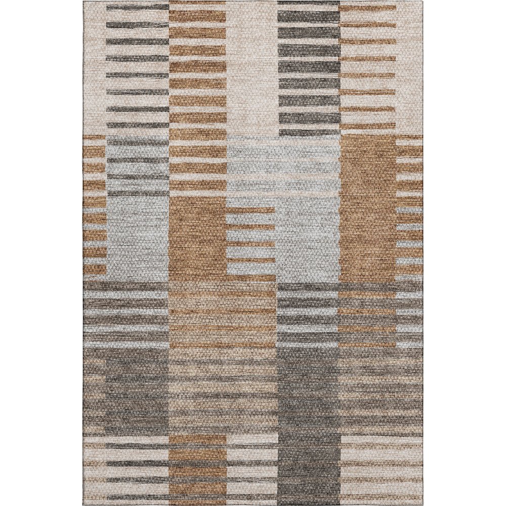 Premium Machine Washable Mayfield AMF687 Paprika 3' x 5' Rug. Picture 1
