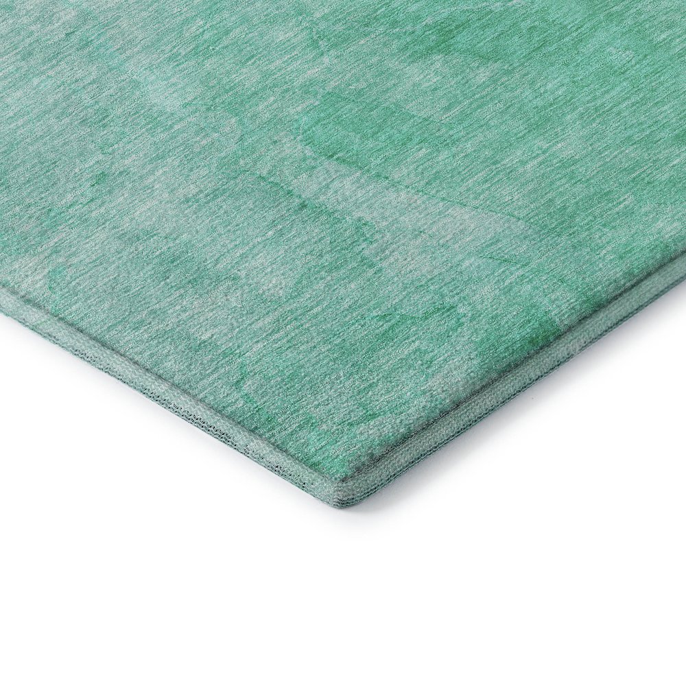 Premium Machine Washable Mayfield AMF688 Teal 2'3" x 7'6" Runner Rug. Picture 3
