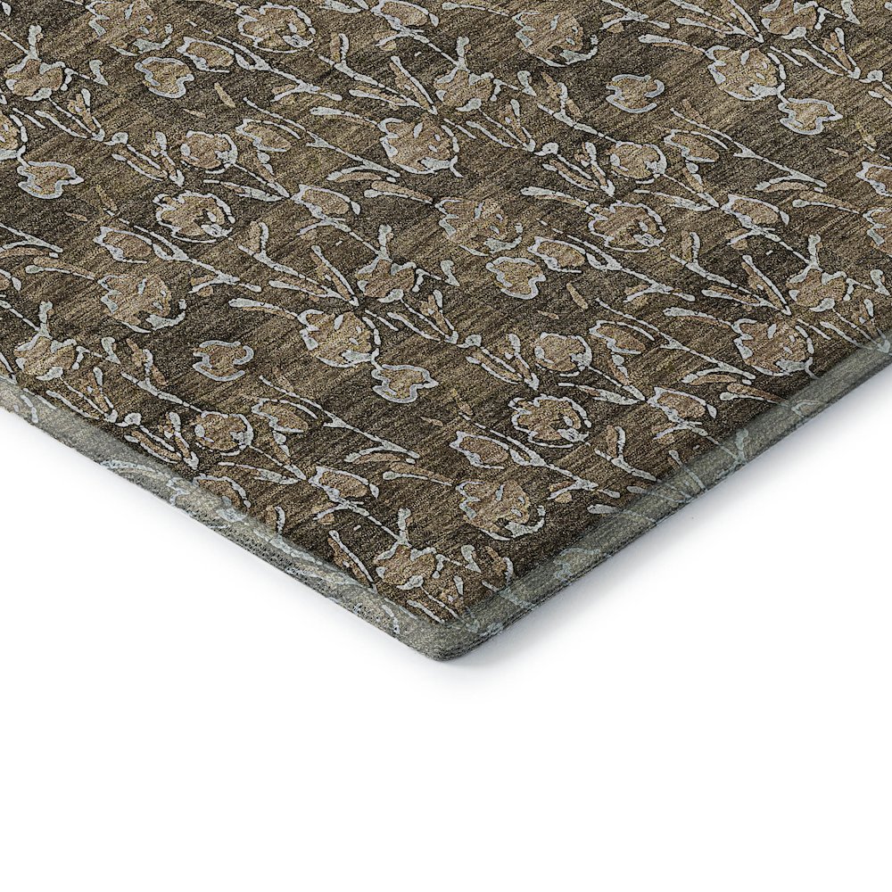 Premium Machine Washable Mayfield AMF692 Brown 2'3" x 7'6" Runner Rug. Picture 3