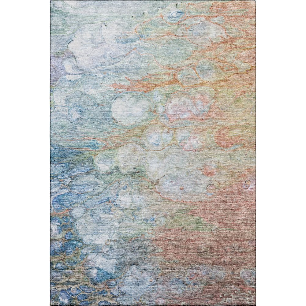 Premium Machine Washable Mayfield AMF698 Coral 3' x 5' Rug. Picture 1