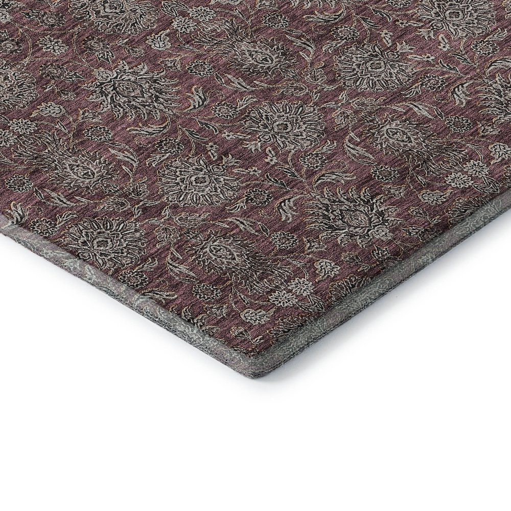 Premium Machine Washable Mayfield AMF702 Merlot 2'3" x 7'6" Runner Rug. Picture 3