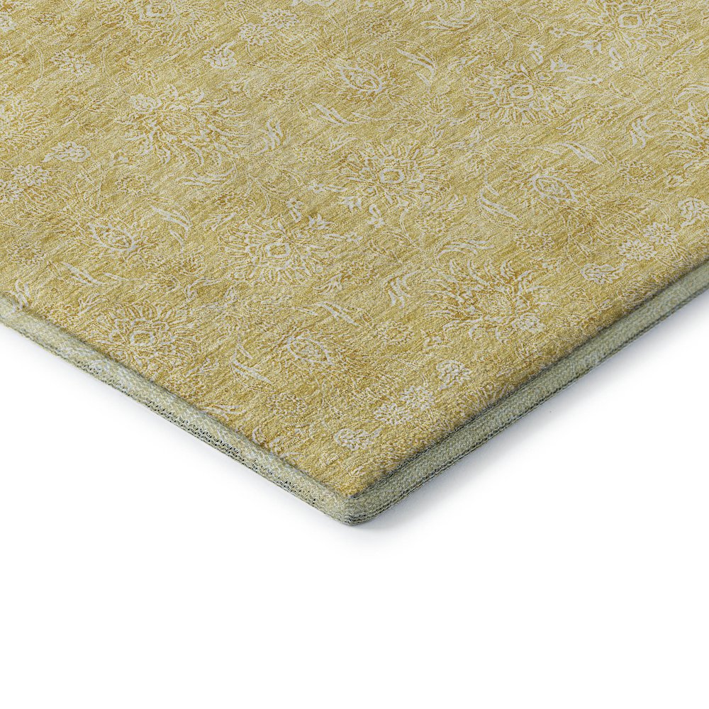Premium Machine Washable Mayfield AMF703 Honey 2'3" x 7'6" Runner Rug. Picture 3