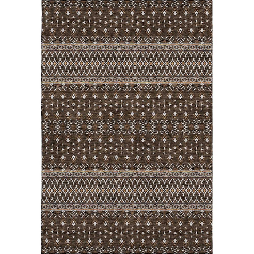 Premium Machine Washable Mayfield AMF708 Chocolate 3' x 5' Rug. Picture 1