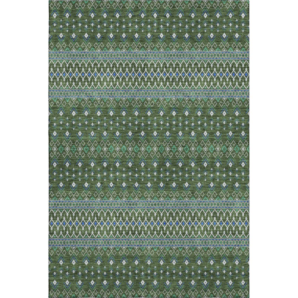 Premium Machine Washable Mayfield AMF708 Olive 3' x 5' Rug. Picture 1